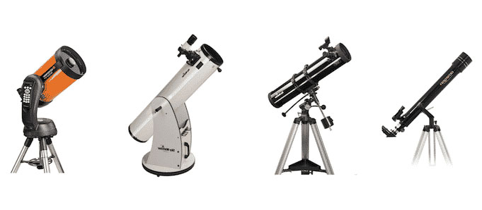 les différents types de téléscope : dobson, schmidt-cassegrain, newton